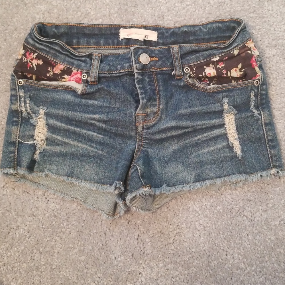 Jean and  Floral shorts